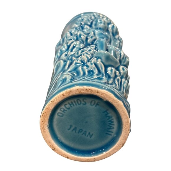 Vintage Blue Ceramic Tiki Mug With Surfer Design By Orchids Of Hawaii Japan - Picture 5 of 5